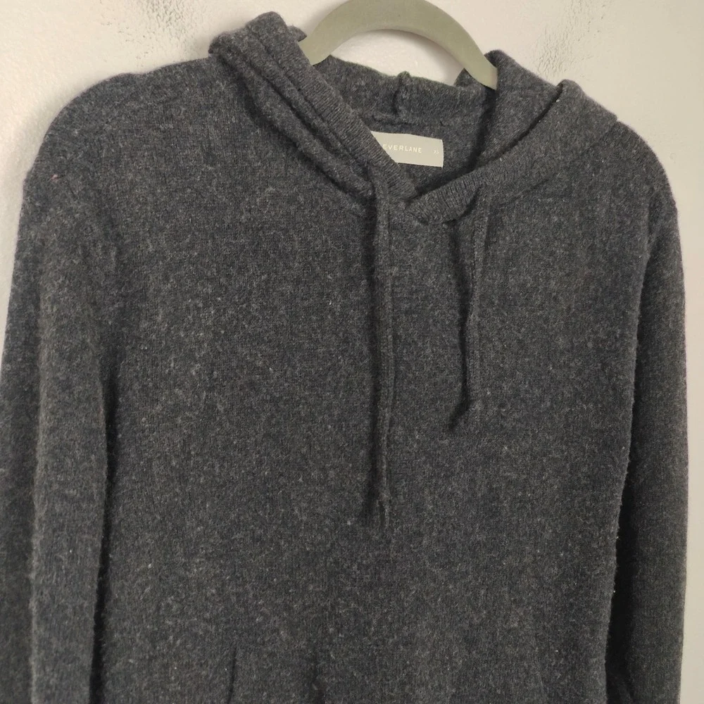 Everlane Felted Merino Hoodie Mens XS Charcoal Gray Pullover‎ Cozy Preppy